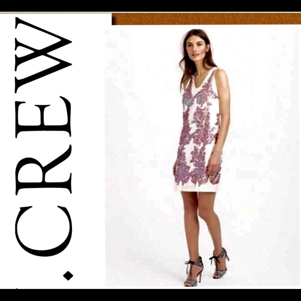 J.Crew linen and sequined dress